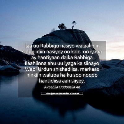 Picture 05 - Sharciga Kunoqoshadiisa 3:20 SOM - ilaa uu Rabbigu nasiyo walaalihiin siduu idiin - Bible Verse Picture