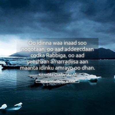 Picture 05 - Sharciga Kunoqoshadiisa 30:8 SOM - Oo idinna waa inaad soo noqotaan, oo aad - Bible Verse Picture