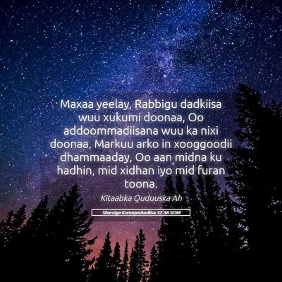 Picture 05 - Sharciga Kunoqoshadiisa 32:36 SOM - Maxaa yeelay, Rabbigu dadkiisa wuu xukumi doonaa, - Bible Verse Picture