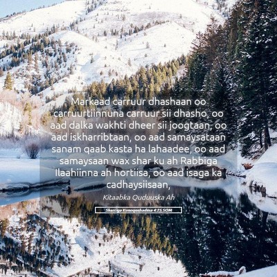 Picture 05 - Sharciga Kunoqoshadiisa 4:25 SOM - Markaad carruur dhashaan oo carruurtiinnuna - Bible Verse Picture