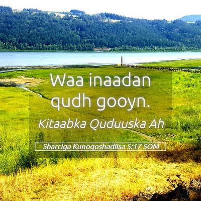 Picture 05 - Sharciga Kunoqoshadiisa 5:17 SOM - Waa inaadan qudh - Bible Verse Picture