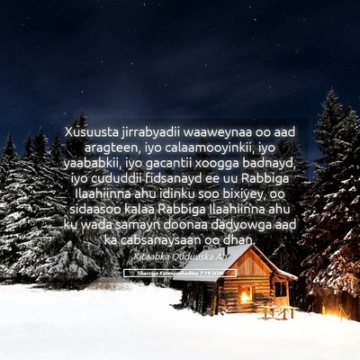 Picture 05 - Sharciga Kunoqoshadiisa 7:19 SOM - Xusuusta jirrabyadii waaweynaa oo aad aragteen, - Bible Verse Picture