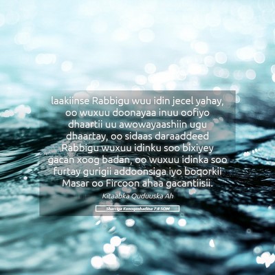Picture 05 - Sharciga Kunoqoshadiisa 7:8 SOM - laakiinse Rabbigu wuu idin jecel yahay, oo wuxuu - Bible Verse Picture