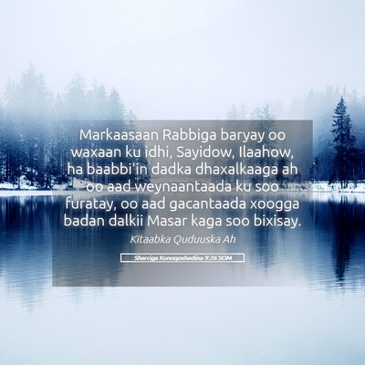 Picture 05 - Sharciga Kunoqoshadiisa 9:26 SOM - Markaasaan Rabbiga baryay oo waxaan ku idhi, - Bible Verse Picture