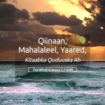 Picture 05 - Taariikhdii Kowaad 1:2 SOM - Qiinaan, Mahalaleel, - Bible Verse Picture