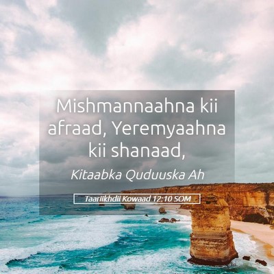 Picture 05 - Taariikhdii Kowaad 12:10 SOM - Mishmannaahna kii afraad, Yeremyaahna kii - Bible Verse Picture