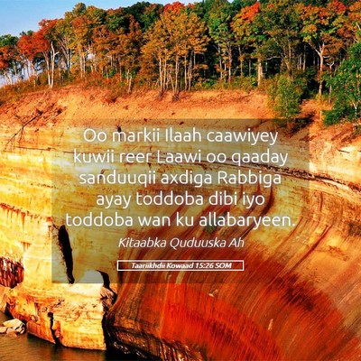 Picture 05 - Taariikhdii Kowaad 15:26 SOM - Oo markii Ilaah caawiyey kuwii reer Laawi oo - Bible Verse Picture