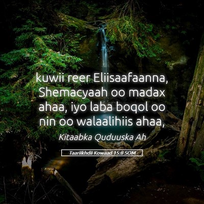 Picture 05 - Taariikhdii Kowaad 15:8 SOM - kuwii reer Eliisaafaanna, Shemacyaah oo madax - Bible Verse Picture