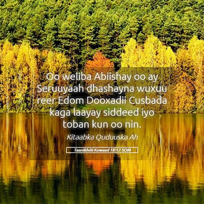 Picture 05 - Taariikhdii Kowaad 18:12 SOM - Oo weliba Abiishay oo ay Seruuyaah dhashayna - Bible Verse Picture