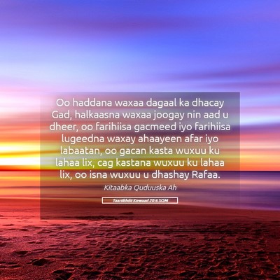 Picture 05 - Taariikhdii Kowaad 20:6 SOM - Oo haddana waxaa dagaal ka dhacay Gad, halkaasna - Bible Verse Picture
