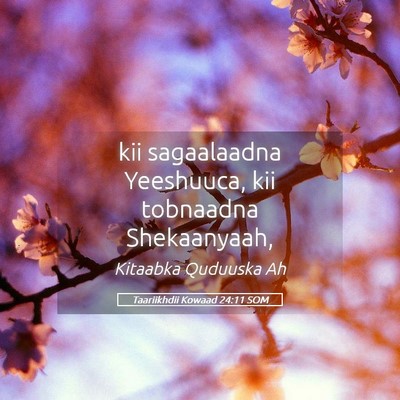Picture 05 - Taariikhdii Kowaad 24:11 SOM - kii sagaalaadna Yeeshuuca, kii tobnaadna - Bible Verse Picture