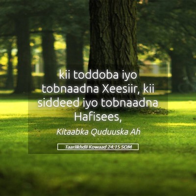 Picture 05 - Taariikhdii Kowaad 24:15 SOM - kii toddoba iyo tobnaadna Xeesiir, kii siddeed - Bible Verse Picture
