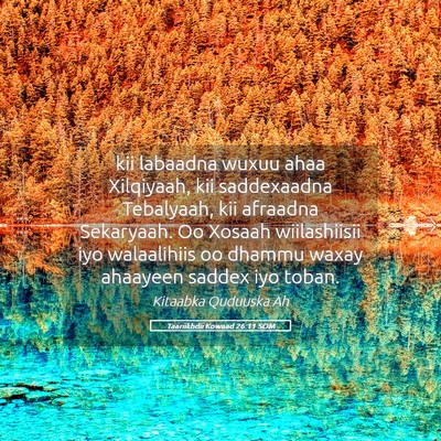 Picture 05 - Taariikhdii Kowaad 26:11 SOM - kii labaadna wuxuu ahaa Xilqiyaah, kii - Bible Verse Picture