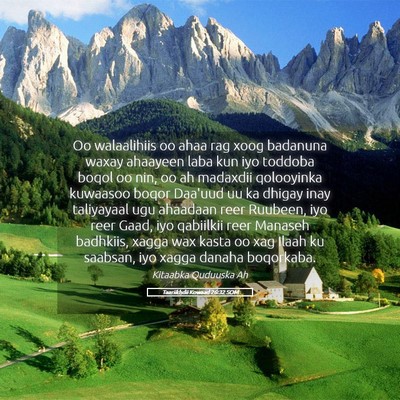 Picture 05 - Taariikhdii Kowaad 26:32 SOM - Oo walaalihiis oo ahaa rag xoog badanuna waxay - Bible Verse Picture
