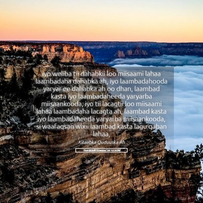 Picture 05 - Taariikhdii Kowaad 28:15 SOM - iyo weliba tii dahabkii loo miisaami lahaa - Bible Verse Picture