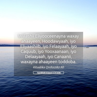 Picture 05 - Taariikhdii Kowaad 3:24 SOM - Wiilashii Eliyooceenayna waxay ahaayeen, - Bible Verse Picture