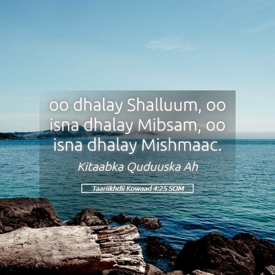 Picture 05 - Taariikhdii Kowaad 4:25 SOM - oo dhalay Shalluum, oo isna dhalay Mibsam, oo - Bible Verse Picture