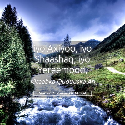 Picture 05 - Taariikhdii Kowaad 8:14 SOM - iyo Axiyoo, iyo Shaashaq, iyo - Bible Verse Picture