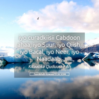 Picture 05 - Taariikhdii Kowaad 9:36 SOM - iyo curadkiisii Cabdoon ahaa, iyo Suur, iyo - Bible Verse Picture