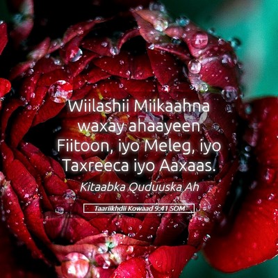 Picture 05 - Taariikhdii Kowaad 9:41 SOM - Wiilashii Miikaahna waxay ahaayeen Fiitoon, iyo - Bible Verse Picture