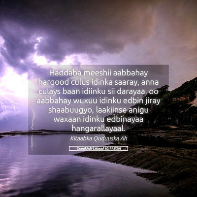 Picture 05 - Taariikhdii Labaad 10:11 SOM - Haddaba meeshii aabbahay harqood culus idinka - Bible Verse Picture