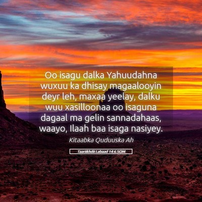 Picture 05 - Taariikhdii Labaad 14:6 SOM - Oo isagu dalka Yahuudahna wuxuu ka dhisay - Bible Verse Picture