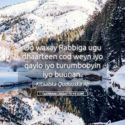Picture 05 - Taariikhdii Labaad 15:14 SOM - Oo waxay Rabbiga ugu dhaarteen cod weyn iyo qaylo - Bible Verse Picture