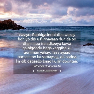 Picture 05 - Taariikhdii Labaad 16:9 SOM - Waayo, Rabbiga indhihiisu waxay hor iyo dib u - Bible Verse Picture