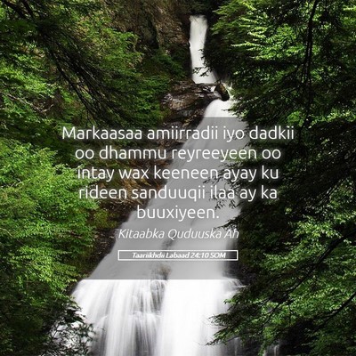 Picture 05 - Taariikhdii Labaad 24:10 SOM - Markaasaa amiirradii iyo dadkii oo dhammu - Bible Verse Picture