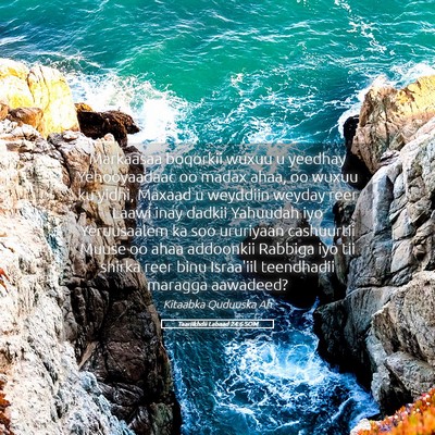 Picture 05 - Taariikhdii Labaad 24:6 SOM - Markaasaa boqorkii wuxuu u yeedhay Yehooyaadaac - Bible Verse Picture