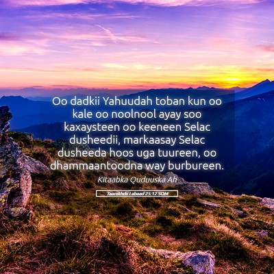 Picture 05 - Taariikhdii Labaad 25:12 SOM - Oo dadkii Yahuudah toban kun oo kale oo noolnool - Bible Verse Picture