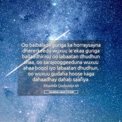 Picture 05 - Taariikhdii Labaad 3:4 SOM - Oo balbaladii guriga ka horraysayna dhererkeedu - Bible Verse Picture