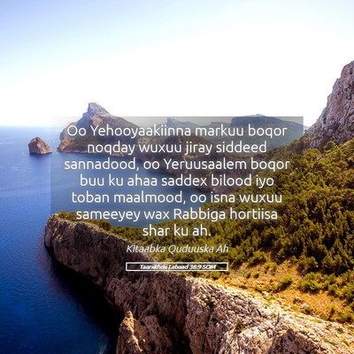 Picture 05 - Taariikhdii Labaad 36:9 SOM - Oo Yehooyaakiinna markuu boqor noqday wuxuu jiray - Bible Verse Picture