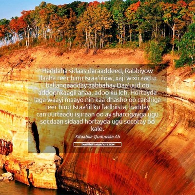 Picture 05 - Taariikhdii Labaad 6:16 SOM - Haddaba sidaas daraaddeed, Rabbiyow Ilaaha reer - Bible Verse Picture