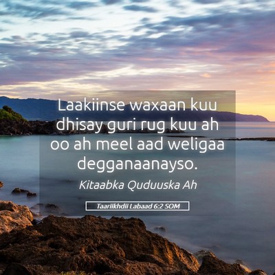 Picture 05 - Taariikhdii Labaad 6:2 SOM - Laakiinse waxaan kuu dhisay guri rug kuu ah oo ah - Bible Verse Picture