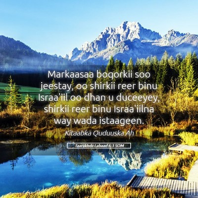 Picture 05 - Taariikhdii Labaad 6:3 SOM - Markaasaa boqorkii soo jeestay, oo shirkii reer - Bible Verse Picture