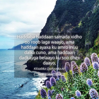 Picture 05 - Taariikhdii Labaad 7:13 SOM - Haddaba haddaan samada xidho oo roob laga waayo, - Bible Verse Picture