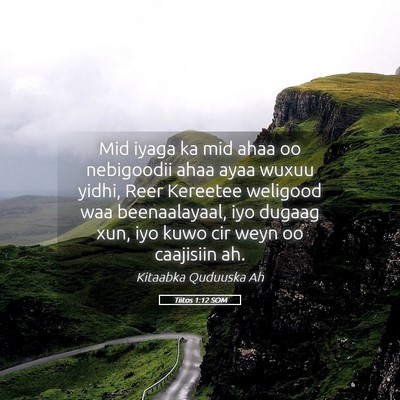 Picture 05 - Tiitos 1:12 SOM - Mid iyaga ka mid ahaa oo nebigoodii ahaa ayaa - Bible Verse Picture