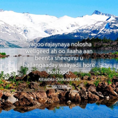Picture 05 - Tiitos 1:2 SOM - iyagoo rajaynaya nolosha weligeed ah oo Ilaaha - Bible Verse Picture