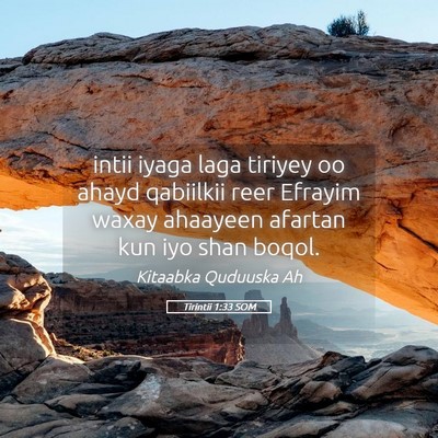 Picture 05 - Tirintii 1:33 SOM - intii iyaga laga tiriyey oo ahayd qabiilkii reer - Bible Verse Picture