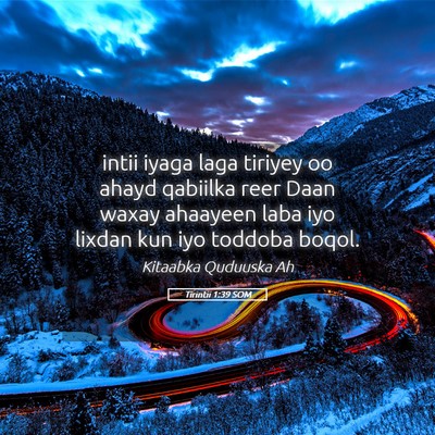 Picture 05 - Tirintii 1:39 SOM - intii iyaga laga tiriyey oo ahayd qabiilka reer - Bible Verse Picture