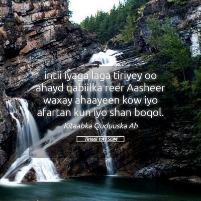 Picture 05 - Tirintii 1:41 SOM - intii iyaga laga tiriyey oo ahayd qabiilka reer - Bible Verse Picture