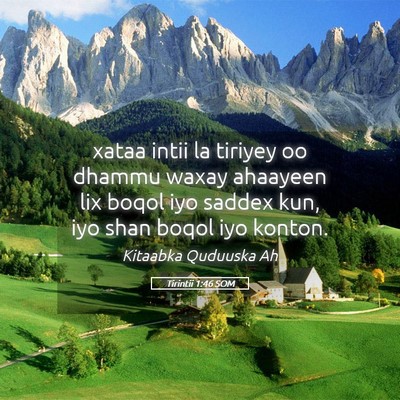 Picture 05 - Tirintii 1:46 SOM - xataa intii la tiriyey oo dhammu waxay ahaayeen - Bible Verse Picture