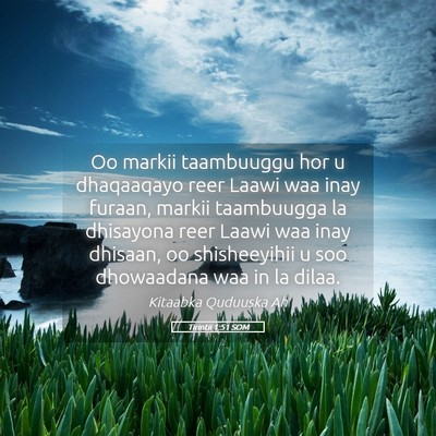Picture 05 - Tirintii 1:51 SOM - Oo markii taambuuggu hor u dhaqaaqayo reer Laawi - Bible Verse Picture
