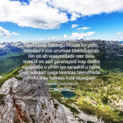 Picture 05 - Tirintii 11:16 SOM - Markaasaa Rabbigu Muuse ku yidhi, Waxaad ii soo - Bible Verse Picture