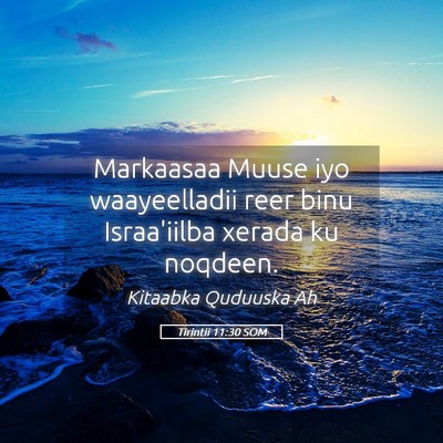 Picture 05 - Tirintii 11:30 SOM - Markaasaa Muuse iyo waayeelladii reer binu - Bible Verse Picture