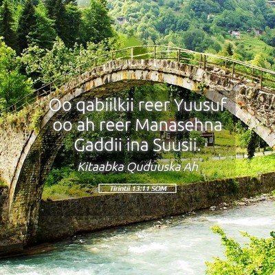 Picture 05 - Tirintii 13:11 SOM - Oo qabiilkii reer Yuusuf oo ah reer Manasehna - Bible Verse Picture