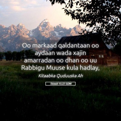 Picture 05 - Tirintii 15:22 SOM - Oo markaad qaldantaan oo aydaan wada xajin - Bible Verse Picture