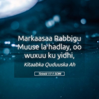 Picture 05 - Tirintii 17:1 SOM - Markaasaa Rabbigu Muuse la hadlay, oo wuxuu ku - Bible Verse Picture