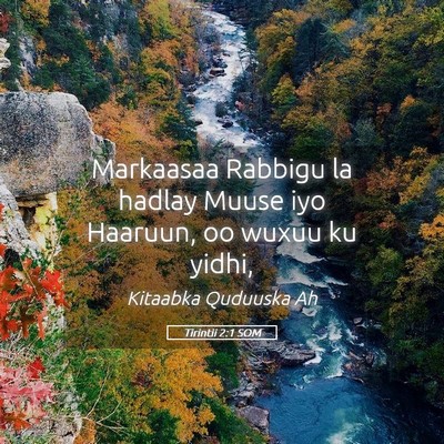 Picture 05 - Tirintii 2:1 SOM - Markaasaa Rabbigu la hadlay Muuse iyo Haaruun, oo - Bible Verse Picture